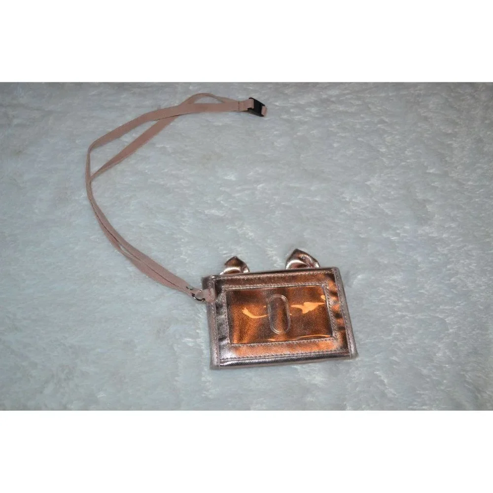 Gap Kids Rose Gold Lanyard Cat Wallet